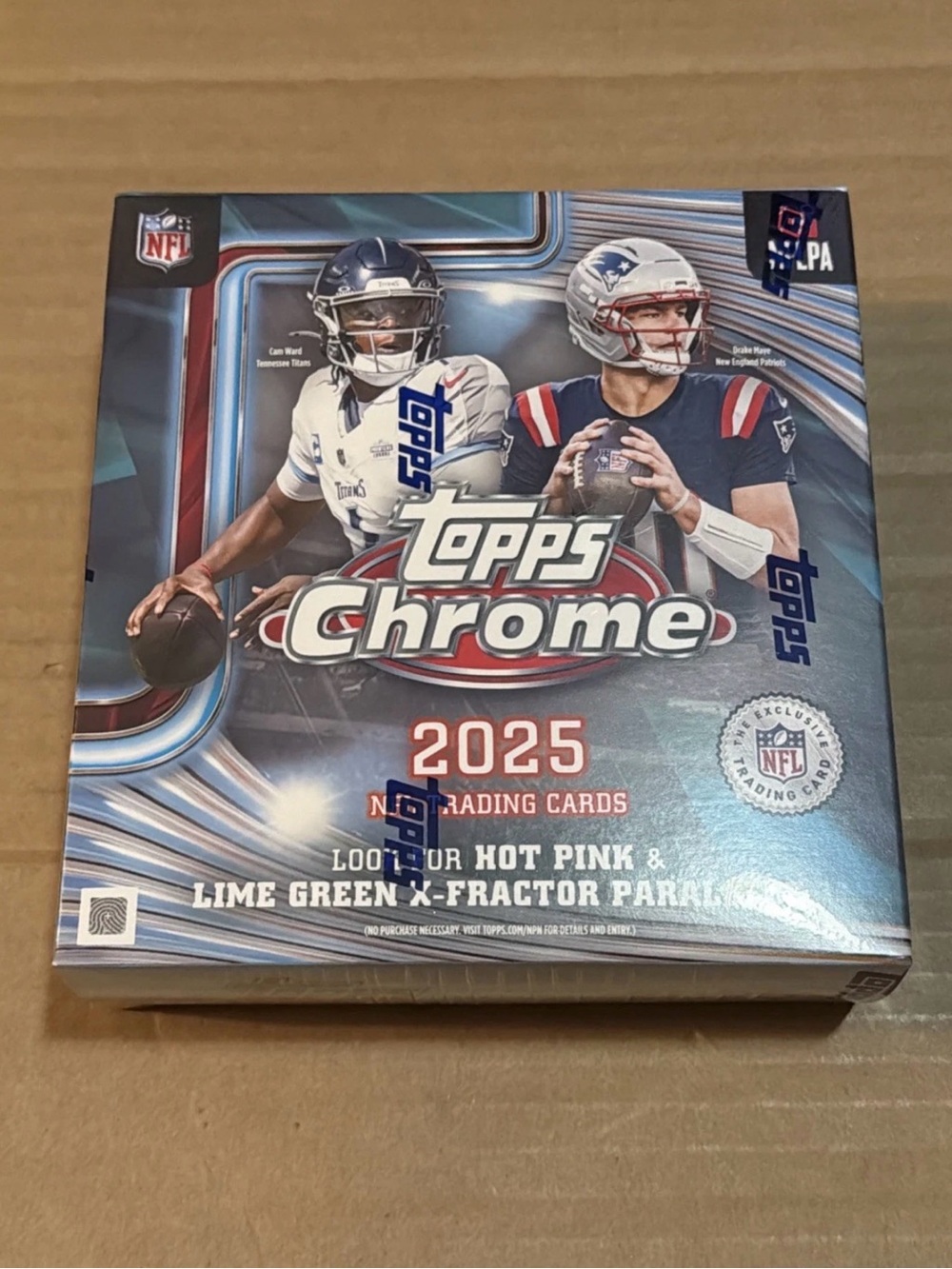 2025 Topps Chrome Football NFL Factory Sealed Mega Box